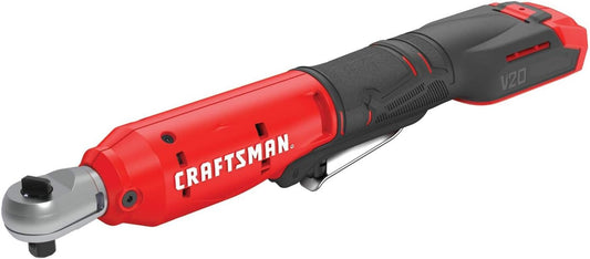 CRAFTSMAN V20 Cordless Ratchet Wrench. 3/8 inch Drive. 300 RPM. up to 35 ft-lbs of Torque. Bare Tool Only (CMCF930B)