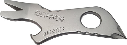 Gerber Gear Shard 7-in-1 Keychain Bottle Opener Multitool with Screwdriver. Gifts for Dad. Fathers and Men from Daughter. Wife or Son - Silver