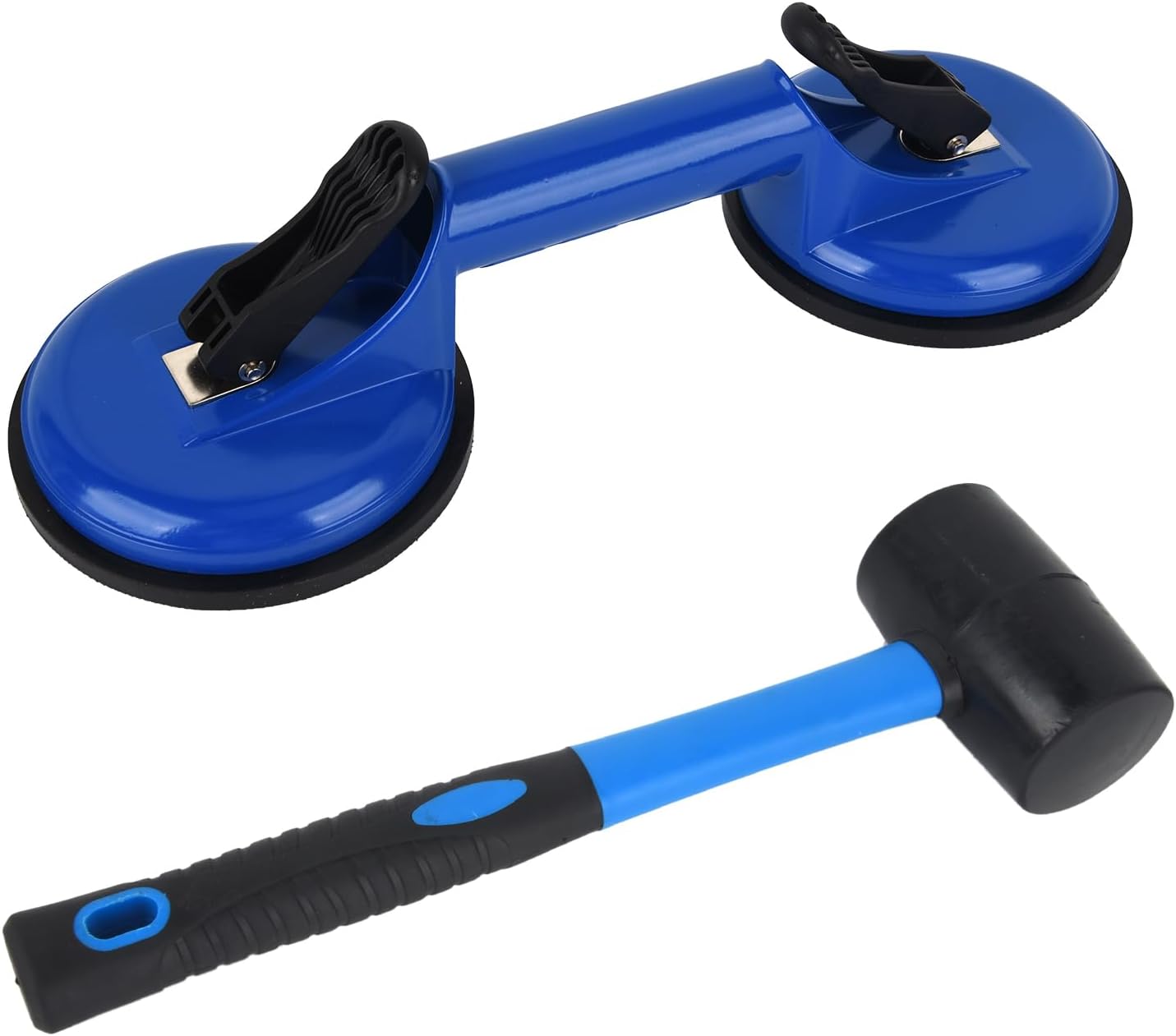 Floor Gap Fixer Tool for Laminate Floor Gap Repair Include Suction Cup and Mallet (Can't use on scraped surface floor)-Orange Kit
