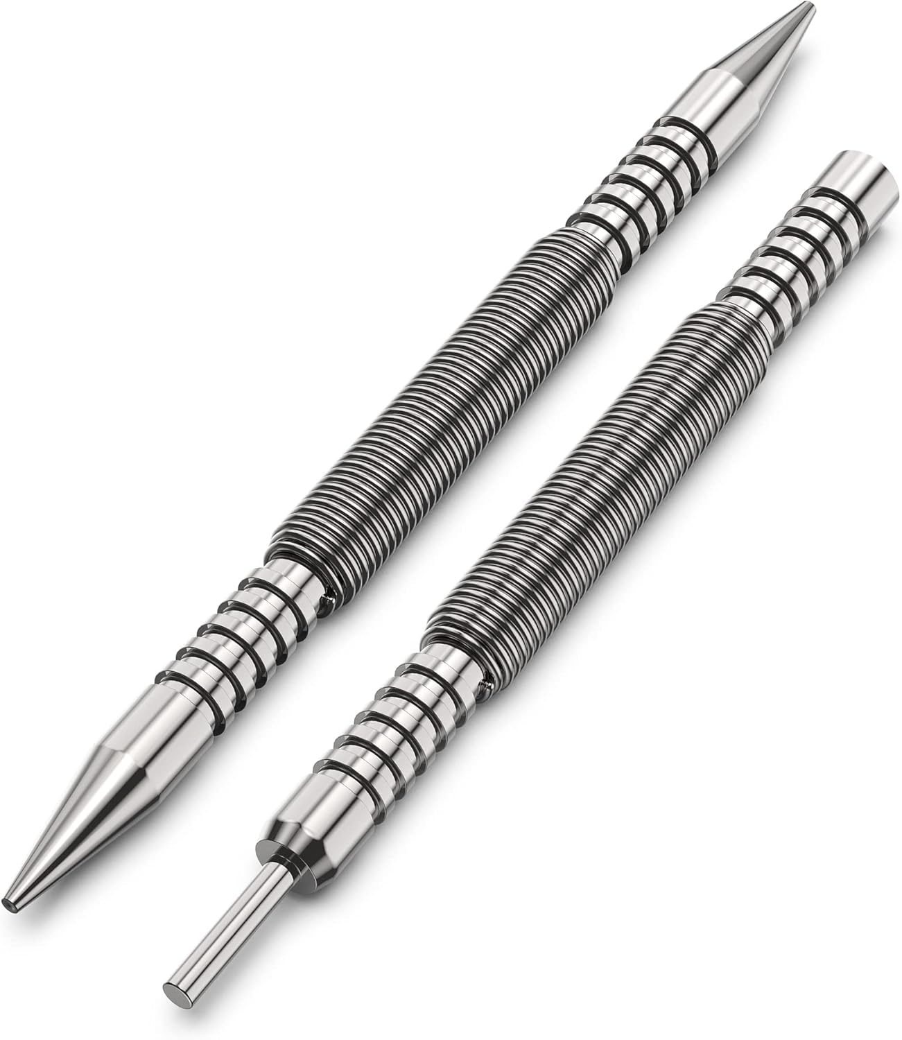 Spring Loaded Nail Set Tools.2-PCS Dual Head Nail Setter and Hinge Pin Punch Set. Hammerless 1/16¡å& 3/32¡åSpring Nail Set. Super Strong Force Door Pin Removal Tool
