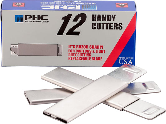 Pacific Handy Cutter Inc. HC100 Handy Box Cutter. Tap Open/Tap Close. 12 per Box. Assorted(Packaging may vary)